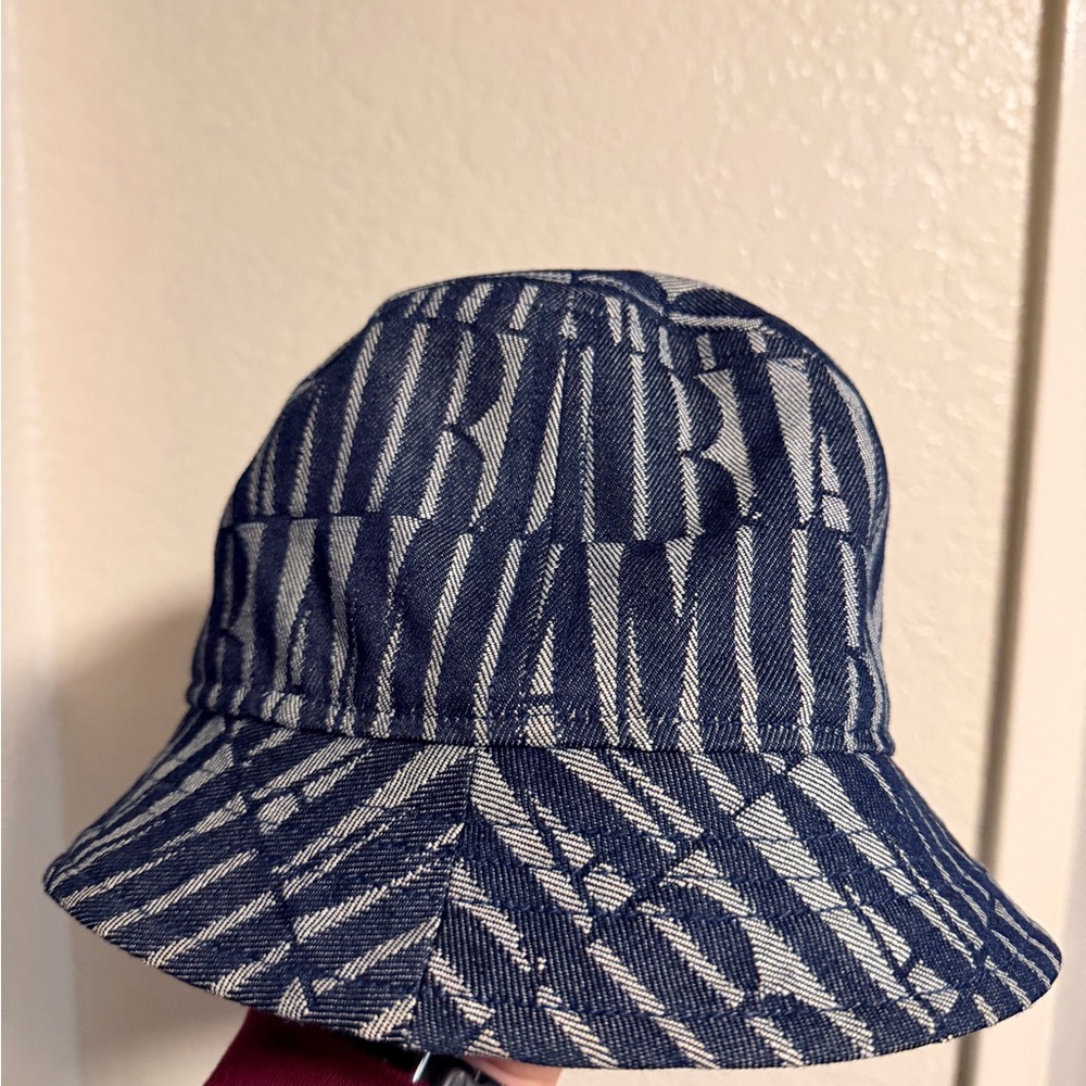 Amiri Blue and White Patterned Bucket Hat